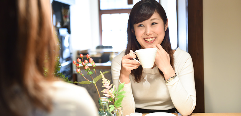 自宅で友人とのカフェ